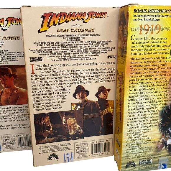 Indiana Jones VHS Bundle Box Set - Picture 12 of 15
